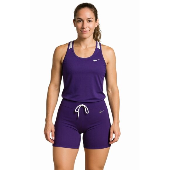 Nike Racerback Tank Top Purple & White - New! Women's Small - Picture 2 of 6